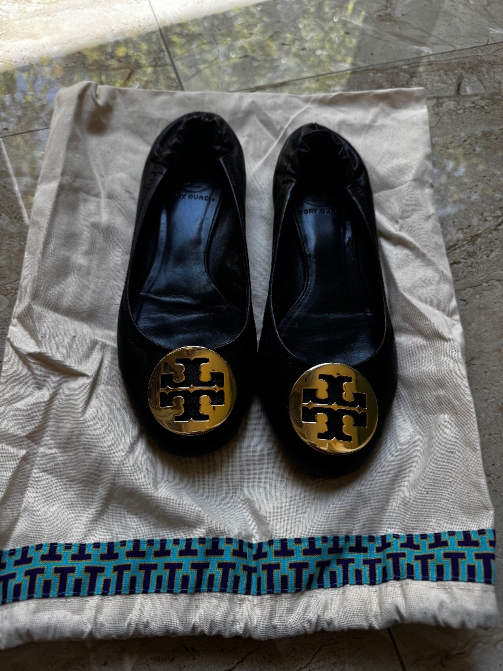 Tory Burch Ballet Flats With Elastic back